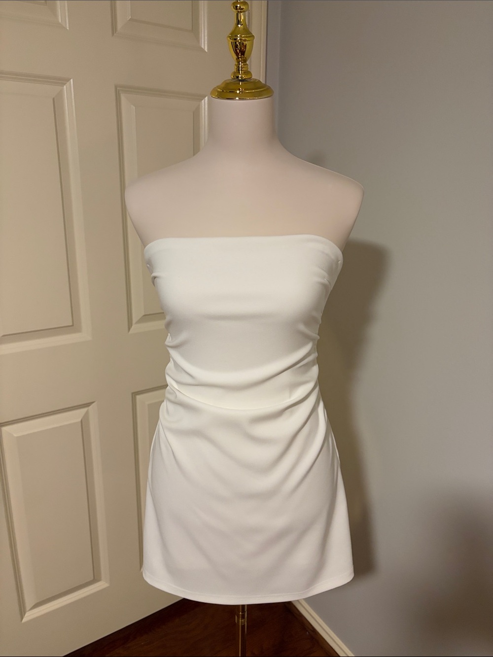 superdown White Draped Cowl Mini Dress - Picture 2 of 5